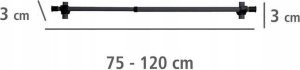 Wenko Szyna do garderoby, drążek do ubrań HERKULES 2 sztuki, 75-120 cm, WENKO 7