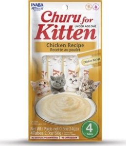 Inaba Foods INABA CHURU KITTEN Kurczak - przysmak dla kociąt - 4x14g (56g) 1