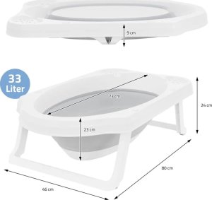 Bathroom Solutions Składana wanienka dla dziecka, biało-szara 7