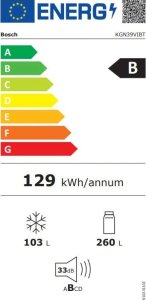 Lodówka Bosch Bosch KGN39VIBT Series 4, fridge/freezer combination (stainless steel) 20
