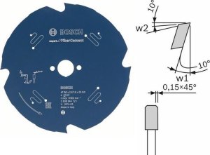 Bosch Bosch circular saw blade Expert for Fiber Cement, 165mm, 4Z (bore 30mm, for chop & miter saws) 1
