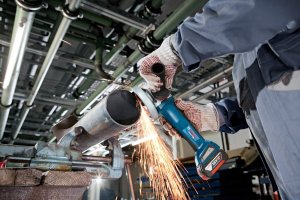 Szlifierka Bosch cordless angle grinder GWS 18V-10 P Professional solo, 125mm (blue/black, without battery and charger) 13