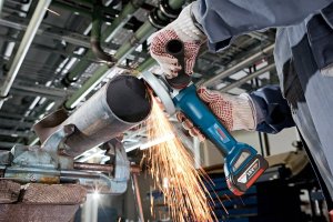 Szlifierka Bosch cordless angle grinder GWS 18V-10 P Professional solo, 125mm (blue/black, without battery and charger) 3