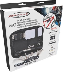 Bicycle Gear ZESTAW NARZĘDZI ROWEROWYCH 14 ELEMENTÓW W ETUI BICYCLE GEAR 18