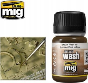 Vallejo Ammo: Enamel Wash - Brown Wash for German Dark Yellow 1