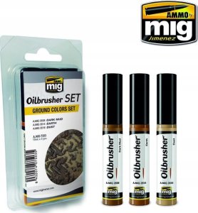 Vallejo Ammo: Oilbrusher Set - Ground Colors Set 1