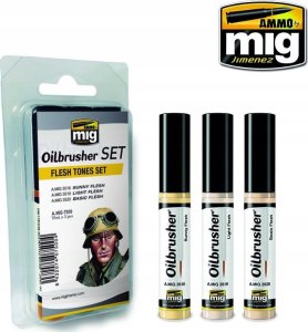 Vallejo Ammo: Oilbrusher Set - Flesh Tones Set 1