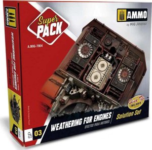 Vallejo Ammo: Super Pack - Weathering for Engines Solution Set 1