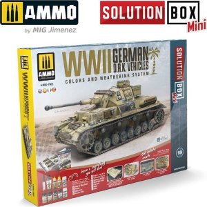Vallejo Ammo: Solution Box Mini 19 - WWII German D.A.K. Vehicles - Colors and Weathering System 1