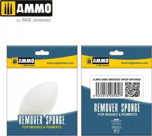 Vallejo Ammo: Remover Sponge for Washes & Pigments - Wedged Drop Sponge (1) 1