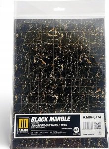 Vallejo Ammo: Black Marble - Square Die-Cut Marble Tiles (2) 1