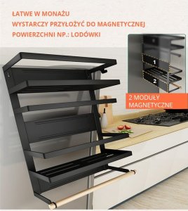 Hedo Magnetyczny organizer na akcesoria kuchenne - dwupoziomowy 2