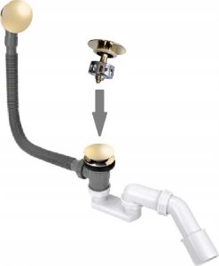 Syfon Tycner Syfon do wanny klik-klak złoty [1/20] 12