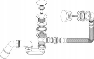 Syfon Tycner Syfon do wanny klik-klak złoty [1/20] 14