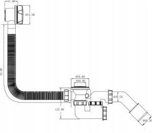 Syfon Tycner Syfon do wanny klik-klak złoty [1/20] 18