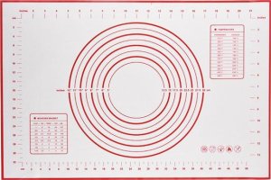 Hedo Silikonowa stolnica, mata z podziałką rozm. 60x40 cm - czerwona 1
