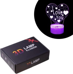 Hedo Lampka nocna 3D LED "I Love you" Mała Halogen 1