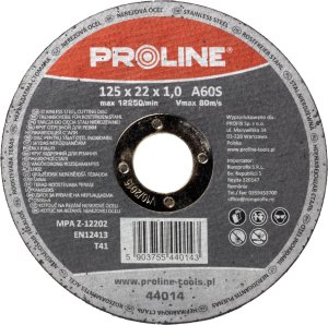 Pro-Line Tarcze do cięcia stali kwas.t41,125x1.0x22a60s proline 10szt 1