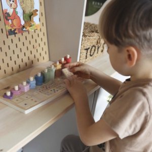 Viga Toys Drewniane Liczydło Sorter Nauka Liczb Montessori 5