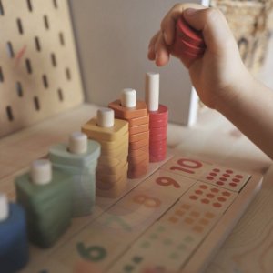 Viga Toys Drewniane Liczydło Sorter Nauka Liczb Montessori 6