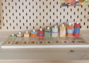 Viga Toys Drewniane Liczydło Sorter Nauka Liczb Montessori 7