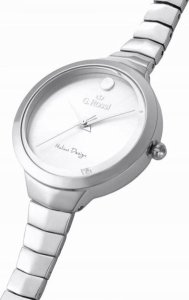 Zegarek Gino Rossi Zegarek damski biała cyrkonia i srebrna bransoleta 3