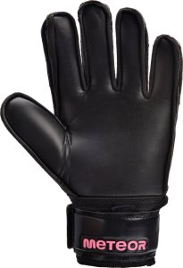Meteor Rękawice bramkarskie Meteor Catch 6 czarny/różowy Uniwersalny 3