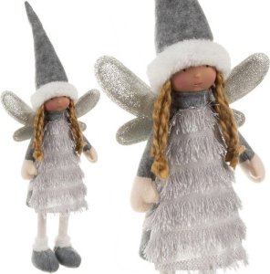 Dekoracja świąteczna Ruhhy Wróżka- figurka świąteczna szara Ruhhy 22343 2