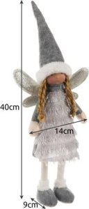 Dekoracja świąteczna Ruhhy Wróżka- figurka świąteczna szara Ruhhy 22343 5