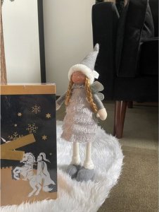 Dekoracja świąteczna Ruhhy Wróżka- figurka świąteczna szara Ruhhy 22343 8