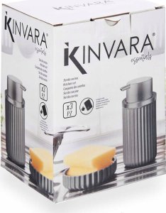 Kinvara Prążkowany dozownik na płyn do naczyń + podstawka 2