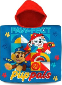 Kids Euroswan Ponczo Poncho ręcznik PSI PATROL dla dzieci 60x120 kaptur KIDS PW19924 1