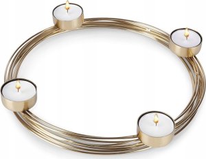 Home Styling Collection Złoty świecznik na 4 tealight, Ø 28,5 cm 3