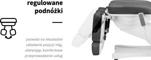 Activeshop Elektryczny fotel kosmetyczny SILLON CLASSIC 2 silniki pedi szary 20