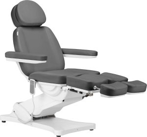 Activeshop Elektryczny fotel kosmetyczny SILLON CLASSIC 2 silniki pedi szary 3