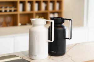 Vialli Design TERMOS Z WKŁADEM SZKLANYM LUNGO 1L CZARNY 9262 5