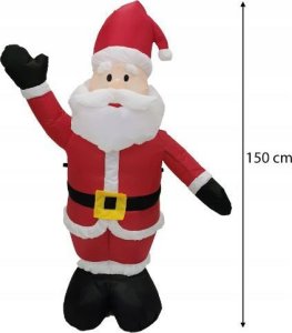 Dekoracja świąteczna kontrast Mikołaj dmuchany z workiem Oświetlenie zewnętrzne 150 cm 2
