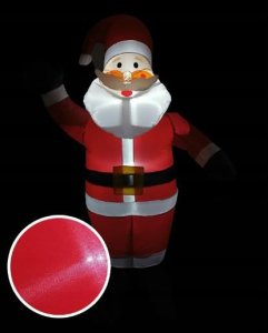 Dekoracja świąteczna kontrast Mikołaj dmuchany z workiem Oświetlenie zewnętrzne 150 cm 3