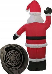 Dekoracja świąteczna kontrast Mikołaj dmuchany z workiem Oświetlenie zewnętrzne 150 cm 4