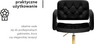 Activeshop 4Rico Krzesło obrotowe QS-OF213G aksamit czarne 12