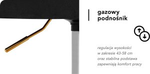 Activeshop 4Rico Krzesło obrotowe QS-OF213G aksamit czarne 13