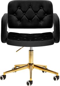 Activeshop 4Rico Krzesło obrotowe QS-OF213G aksamit czarne 2