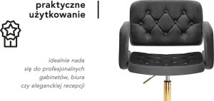 Activeshop 4Rico Krzesło obrotowe QS-OF213G aksamit szare 12