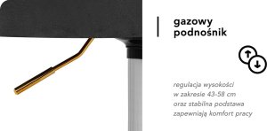 Activeshop 4Rico Krzesło obrotowe QS-OF213G aksamit szare 13