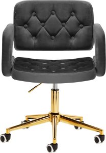 Activeshop 4Rico Krzesło obrotowe QS-OF213G aksamit szare 2