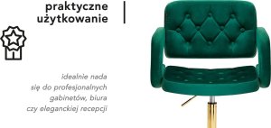 Activeshop 4Rico Krzesło obrotowe QS-OF213G aksamit zielone 12