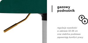 Activeshop 4Rico Krzesło obrotowe QS-OF213G aksamit zielone 13