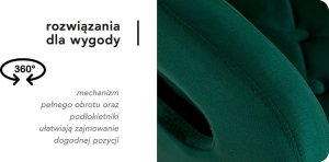 Activeshop 4Rico Krzesło obrotowe QS-OF213G aksamit zielone 14