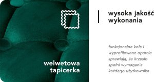Activeshop 4Rico Krzesło obrotowe QS-OF213G aksamit zielone 15