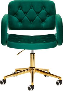Activeshop 4Rico Krzesło obrotowe QS-OF213G aksamit zielone 2